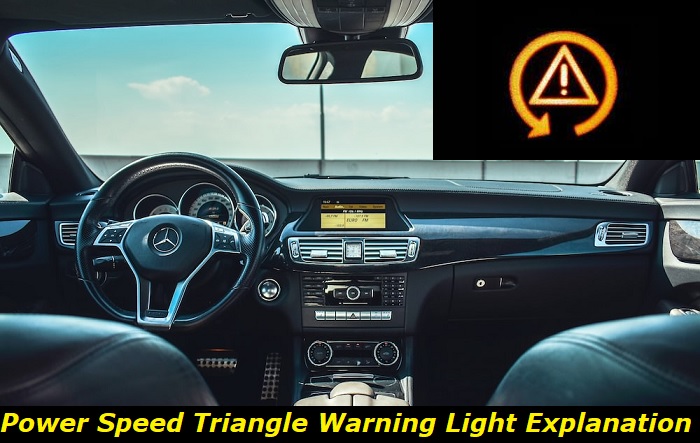 power speed triangle warning light